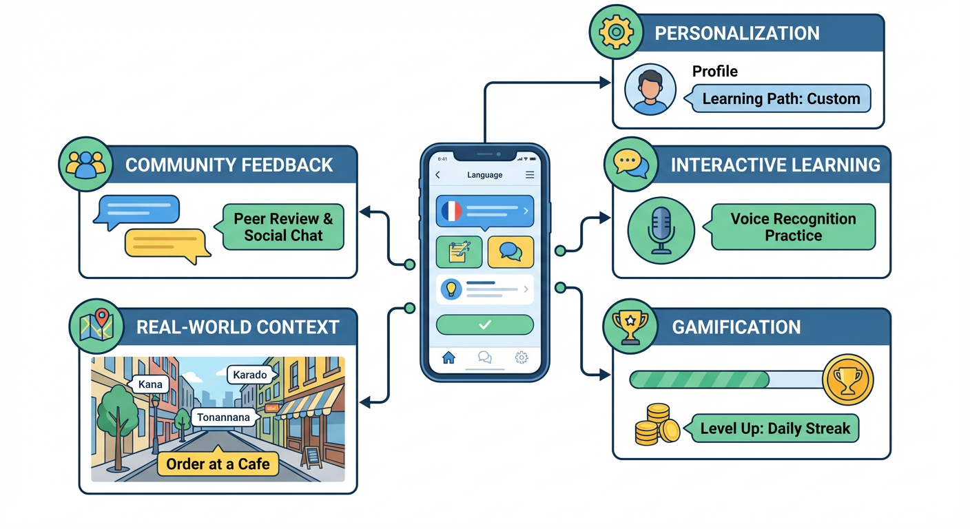 Key Features of Language Learning Apps