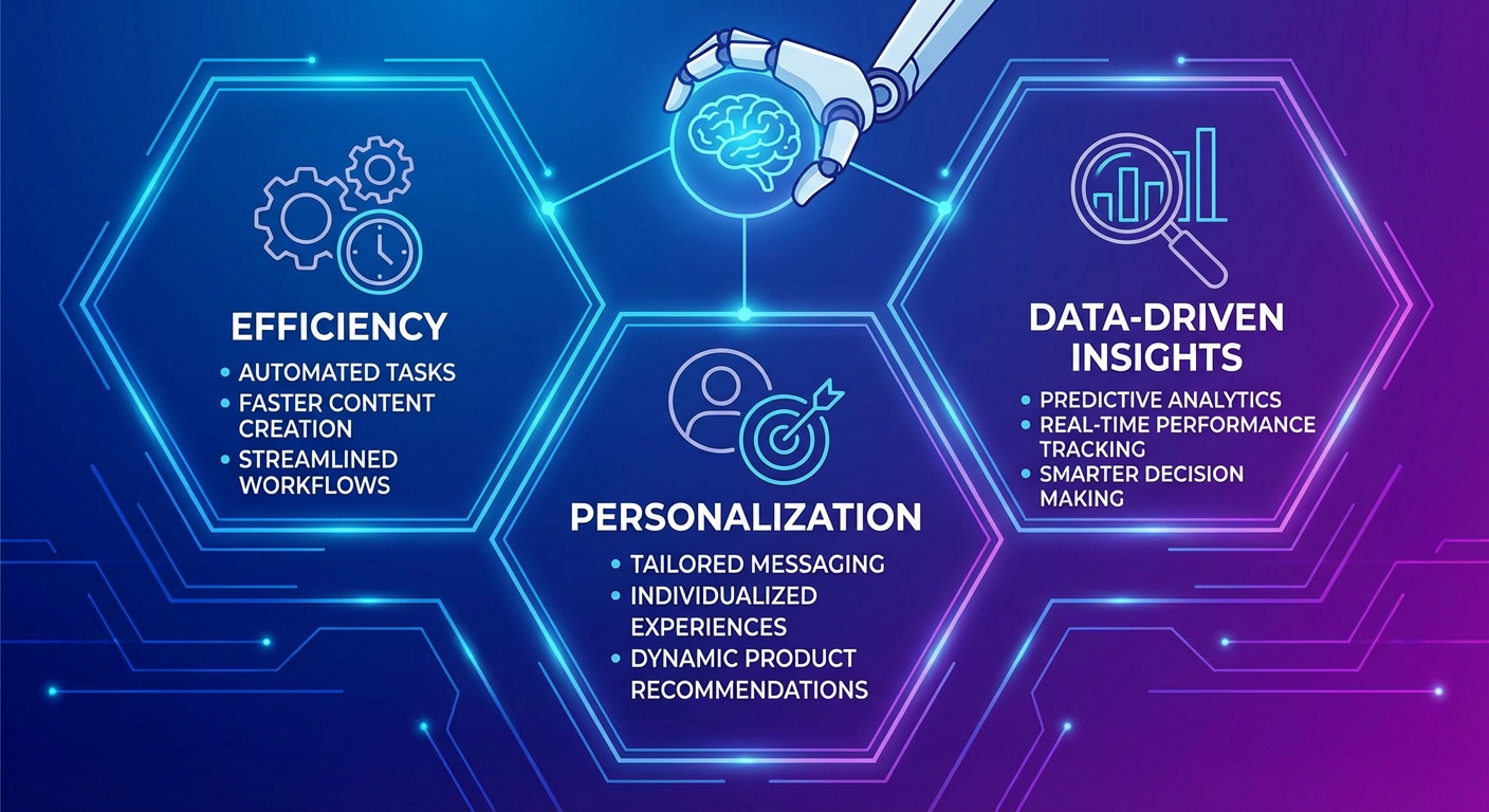 Benefits of AI tools for marketers