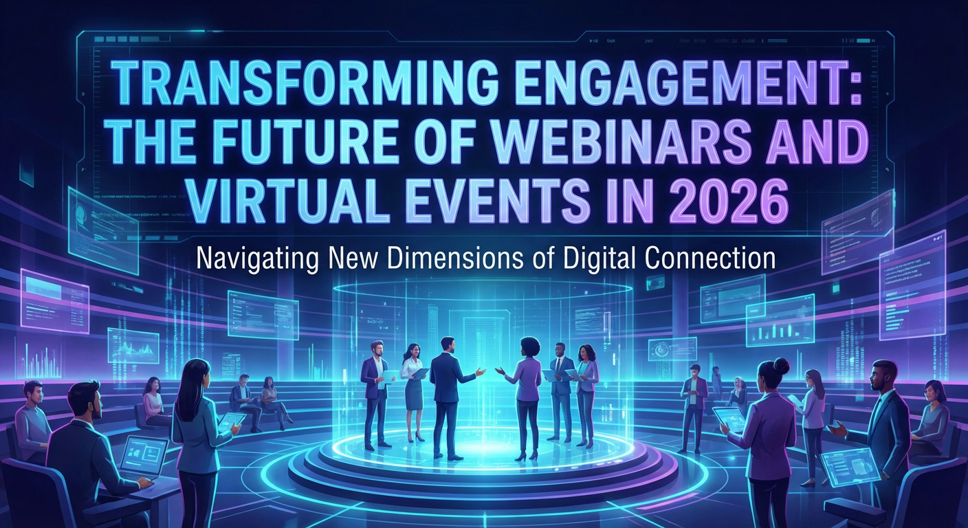 Cover Image depicting the future of webinars and virtual events in 2026
