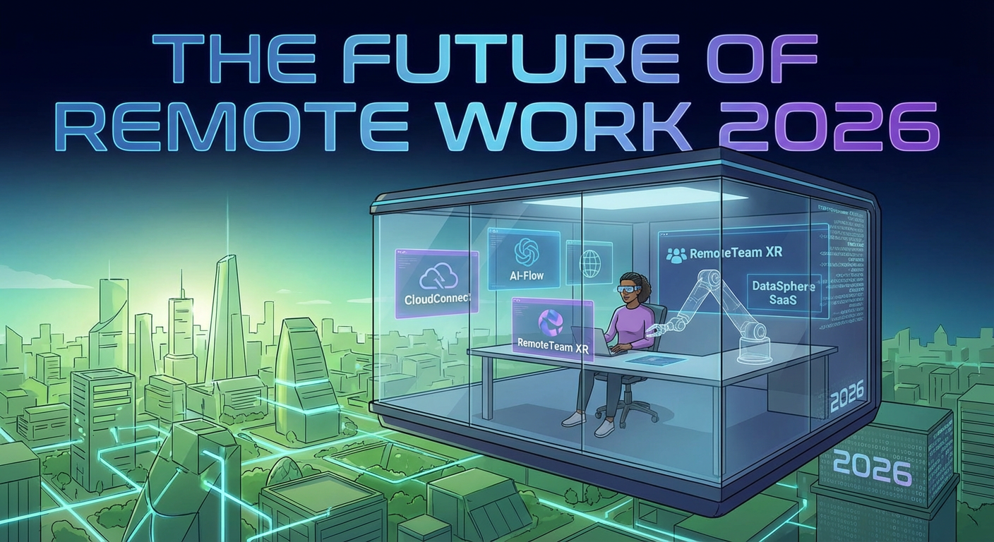 Futuristic Remote Work Environment