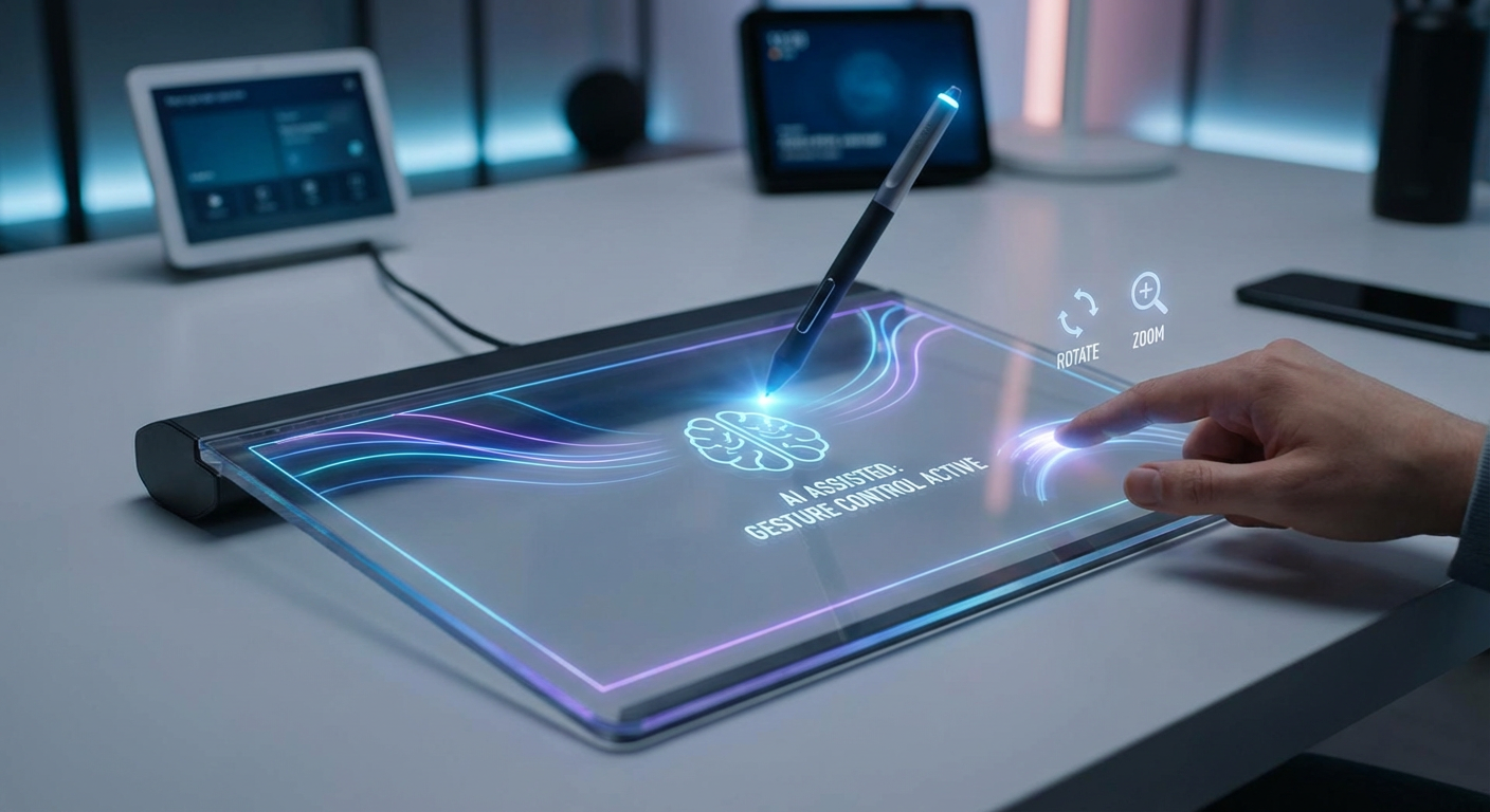 Futuristic Digital Pen Tablet with AI